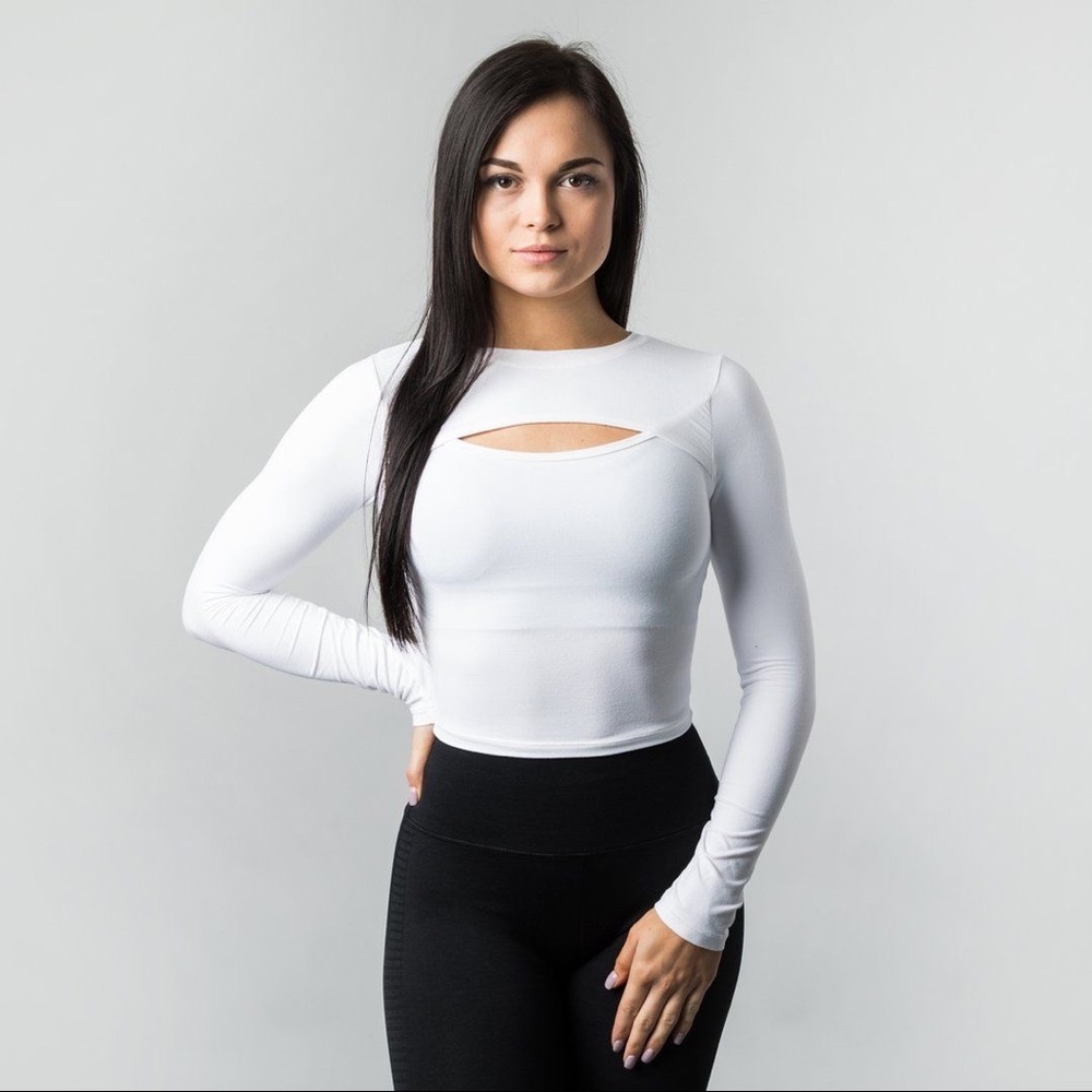UltraSoft Keyhole Top - White